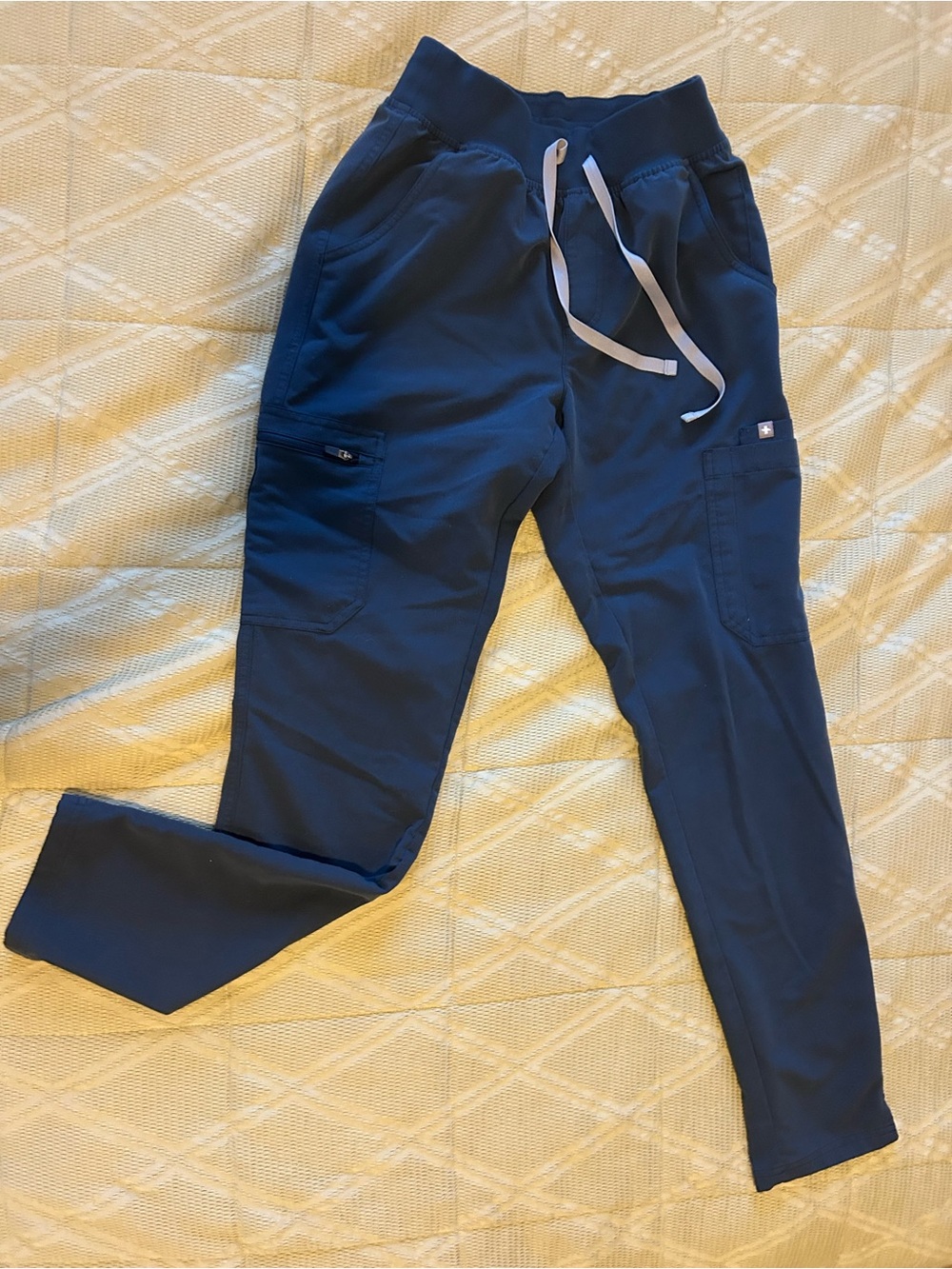 Figs blue High Waisted Yola Skinny Scrub Pants™